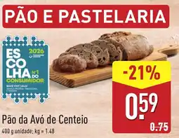 ALDI Pão da Avó de Centeio promoção