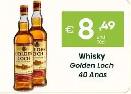 Roque Supermercados Whisky Golden Loch 40 Anos promoção