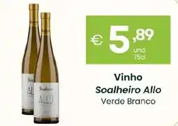 Roque Supermercados Vinho Soalheiro Allo Verde Branco promoção