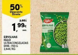 Continente Bom dia Ervilhas congeladas iglo promoção