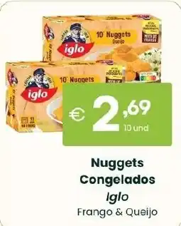 Roque Supermercados Nuggets Congelados Iglo Frango & Queijo promoção