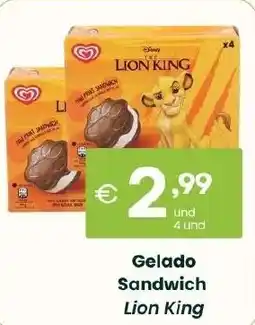 Roque Supermercados Gelado Sandwich Lion King promoção