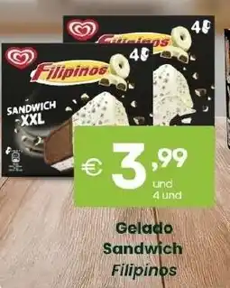 Roque Supermercados Gelado Sandwich Filipinos promoção