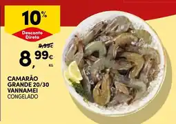 Continente Bom dia Camarão grande 20/30 vannamei congelado promoção