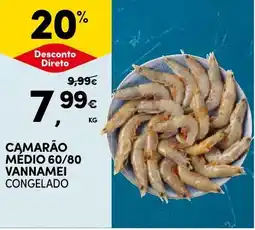 Continente Bom dia Camarão médio 60/80 vannamei congelado promoção