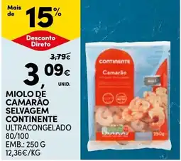 Continente Bom dia Miolo de camarão selvagem continente promoção