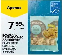 Continente Bom dia Bacalhau desfiado msc continente promoção