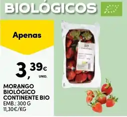 Continente Bom dia Morango biológico continente bio promoção