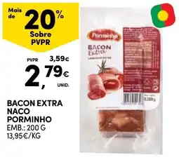 Continente Bom dia Bacon extra naco porminho promoção