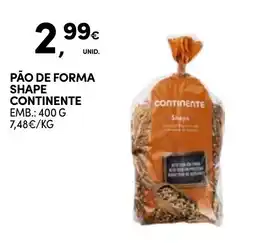 Continente Bom dia Pão de forma shape continente promoção