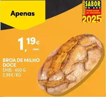Continente Bom dia Broa de milho doce promoção
