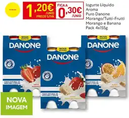 Recheio logurte Líquido Aroma Puro Danone Morango/Tutti-Frutti Morango e Banana promoção