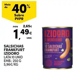 Continente Bom dia Salsichas frankfurt izidoro promoção