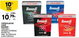 Continente Bom dia Cápsulas de café buondi promoção