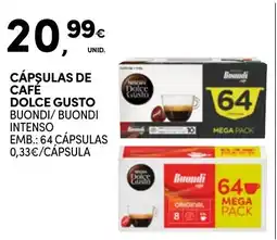 Continente Bom dia Cápsulas de café dolce gusto buondi/ buondi intenso promoção