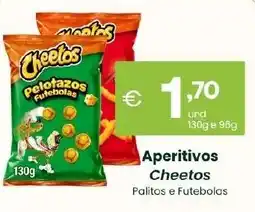 Roque Supermercados Aperitivos Cheetos Palitos e Futebolas promoção