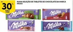 Continente Bom dia Numa seleção de tabletes de chocolate da marca milka promoção