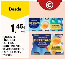 Continente Bom dia Iogurte líquido defesas continente promoção