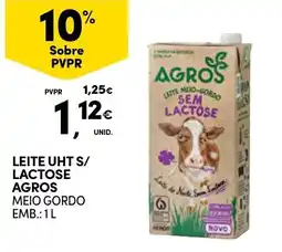 Continente Bom dia Leite uht s/ lactose agros leite meio-gordo promoção