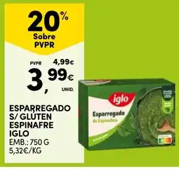 Continente Bom dia Esparregado s/glúten espinafre iglo promoção