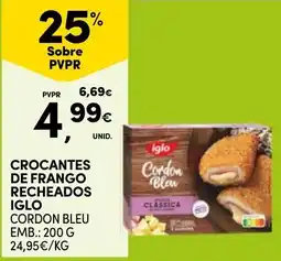 Continente Bom dia Crocantes de frango recheados iglo promoção