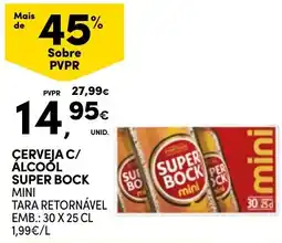 Continente Bom dia Cerveja c/ álcool super bock mini promoção