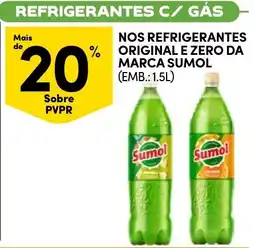Continente Bom dia Nos refrigerantes original e zero da marca sumol promoção