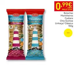 Recheio Bolachas Marinheiros Cuétara Chia Quinoa Linhaça/ Clássico promoção