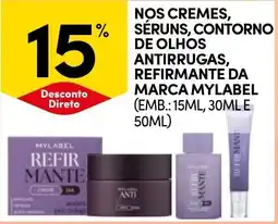 Continente Bom dia Nos cremes, séruns, contorno de olhos antirrugas, refirmante da marca mylabel promoção