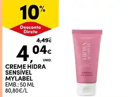 Continente Bom dia Creme hidra sensi̇vel mylabel promoção
