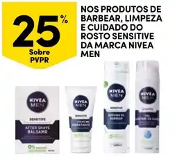 Continente Bom dia Nos produtos de barbear, limpeza e cuidado do rosto sensitive da marca nivea men promoção