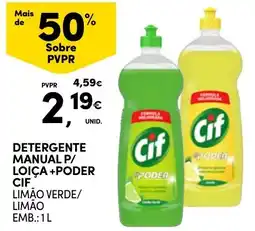 Continente Bom dia Detergente manual p/ loiça +poder cif promoção
