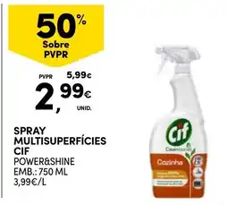 Continente Bom dia Spray multisuperfícies cif promoção