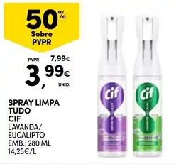 Continente Bom dia Spray limpa tudo cif promoção