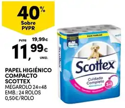 Continente Bom dia Papel higiénico compacto scottex promoção