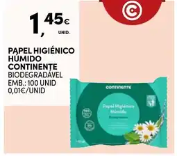 Continente Bom dia Papel higiénico humido continente promoção