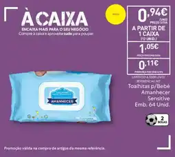 Recheio Toalhitas p/Bebé Amanhecer Sensitive promoção