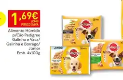 Recheio Alimento Húmido p/Cão Pedigree Galinha e Vaca/ Galinha e Borrego/ Júnior promoção