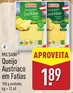 ALDI MILSANI Queijo Austríaco em Fatias promoção