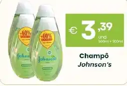 Roque Supermercados Champô Johnson's promoção