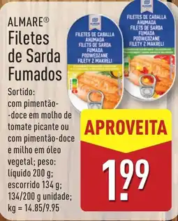 ALDI ALMARE Filetes de Sarda Fumados promoção