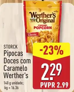ALDI STORCK Pipocas Doces com Caramelo Werther's promoção
