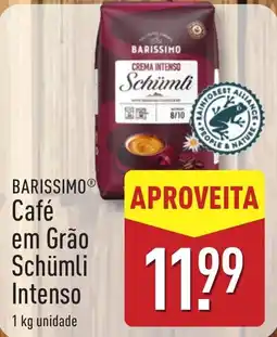ALDI BARISSIMO Café em Grão Schümli Intenso promoção