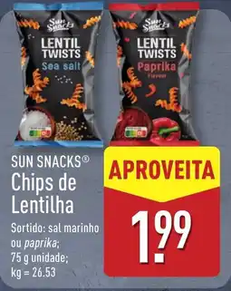 ALDI SUN SNACKS Chips de Lentilha promoção