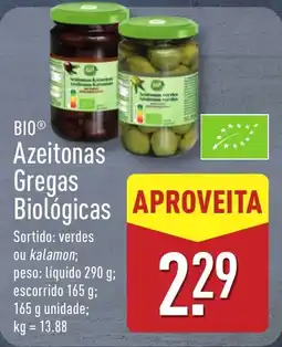 ALDI BIO Azeitonas Gregas Biológicas promoção