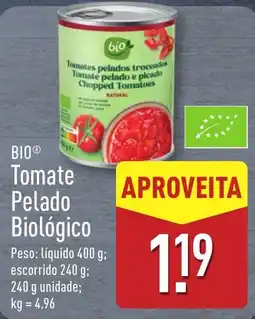 ALDI BIO Tomate Pelado Biológico promoção