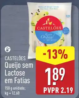 ALDI CASTELÕES Queijo sem Lactose em Fatias promoção