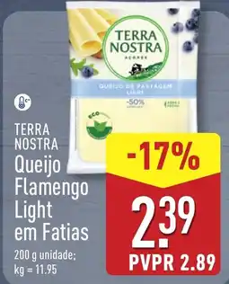 ALDI TERRA NOSTRA Queijo Flamengo Light em Fatias promoção