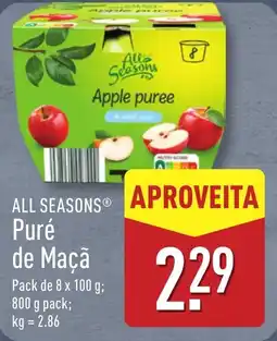ALDI ALL SEASONS Puré de Maçã promoção