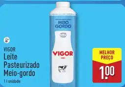 ALDI VIGOR Leite Pasteurizado Meio-gordo promoção